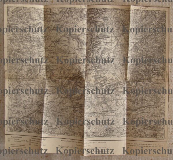 alte Landkarte St. Avold Drechingen Bolchen Ludweiler Remilly Maxstadt